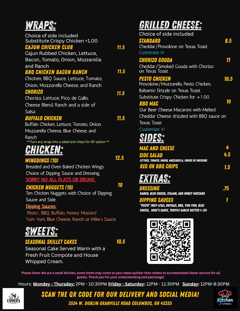 The Kitchen at Tipper's Menu image 2