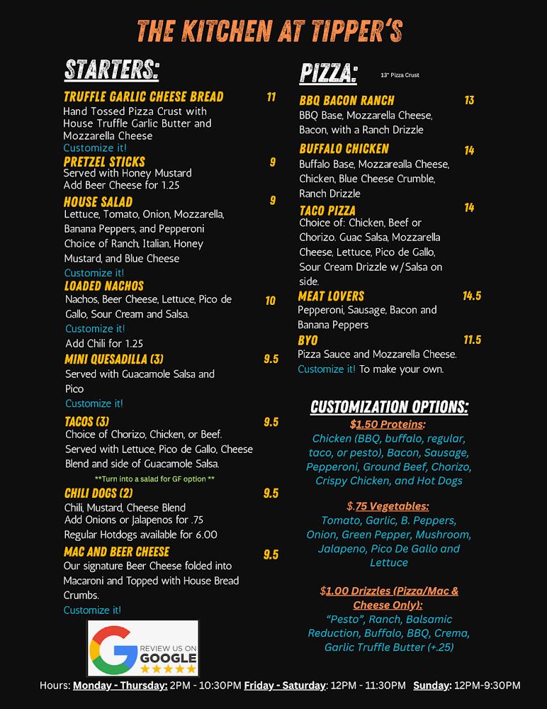 The Kitchen at Tipper's Menu image 3